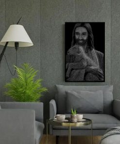 JESUS STRING ART CANVAS POTRAIT