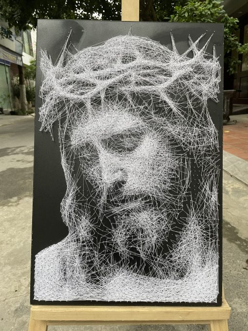 JESUS STRING ART CANVAS PORTRAIT
