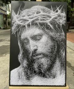 JESUS STRING ART CANVAS PORTRAIT